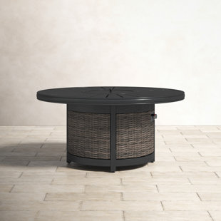 Grandview round high discount dining fire pit table